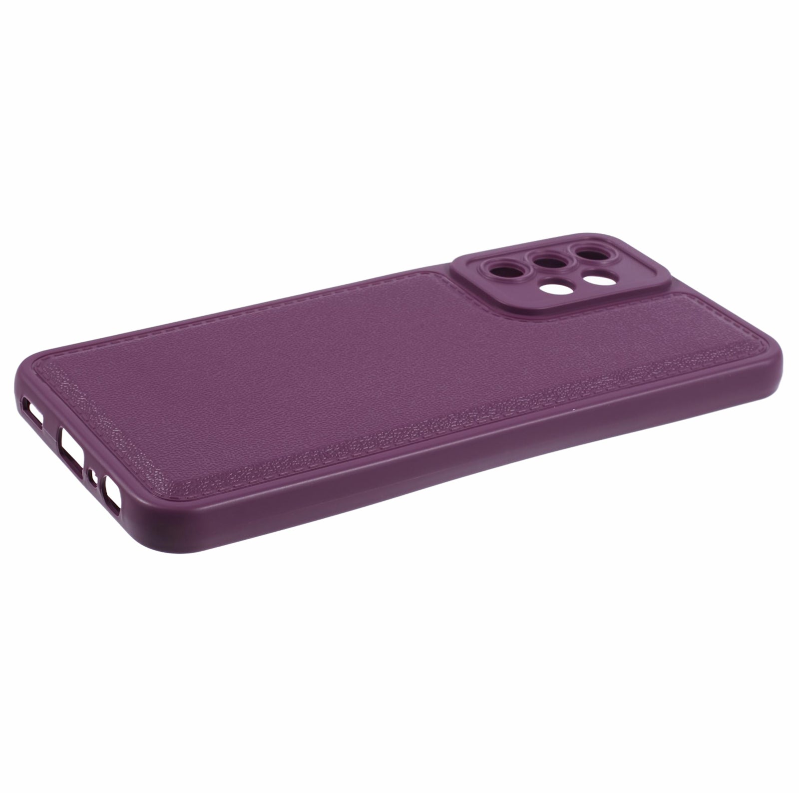 XL Series for Samsung Galaxy A73 5G TPU Case Solid Color Imitation Leather Texture Protective Cover XL Series for Samsung Galaxy A73 5G TPU Case Solid Color Imitation Leather Texture Protective Cover